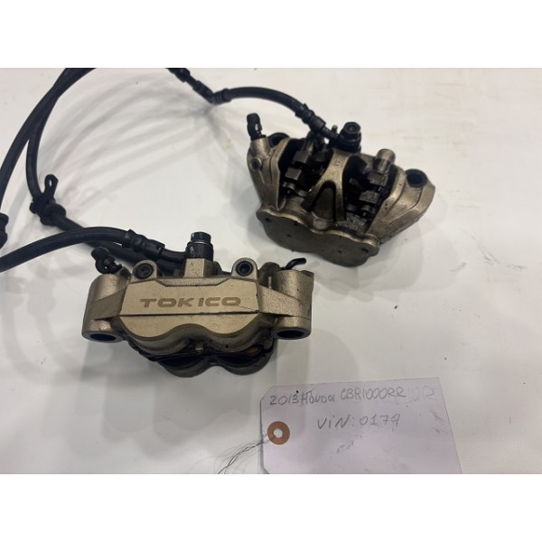 2012 + Honda CBR 1000 RR GOLD TOKICO FRONT BRAKE CALIPERS & HOSE OEM