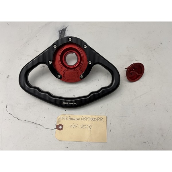 Honda CBR600RR CBR1000RR Passenger Handle Keyless Gas Fuel Tank Cap Red